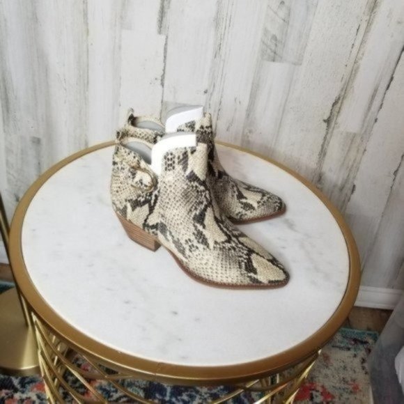 Sam Edelman Neena Bootie Black Nude Snake - Picture 8 of 12